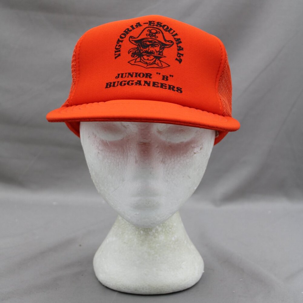 Vintage Screened Trucker Hat - Victoria Junior B Buccaneers - Adult Snapback